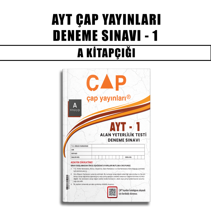 ÇAP YAYIN YKS AYT DENEME SINAVI 1-A - 2024